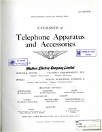 Catalogue of telephone apparatus and accessories