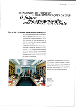 III Encontro de Correios e Telecomunicações da CPLP : o futuro das comunicações nos PALOP em debate