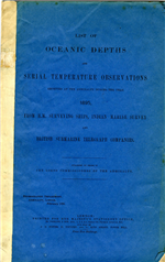 Listm Of Oceanic Depths 1895