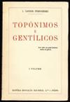 Capa do livro"Topónimos e  Gentílicos"