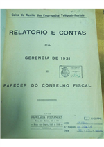 capa_Relatório e contas da gerência de 1931 e parecer do conselho fiscal