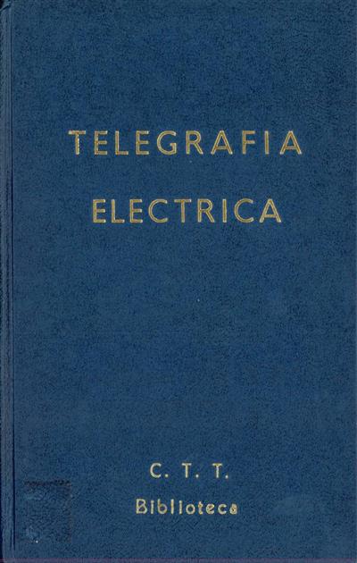 Capa do livro"Telegrafia eléctrica"