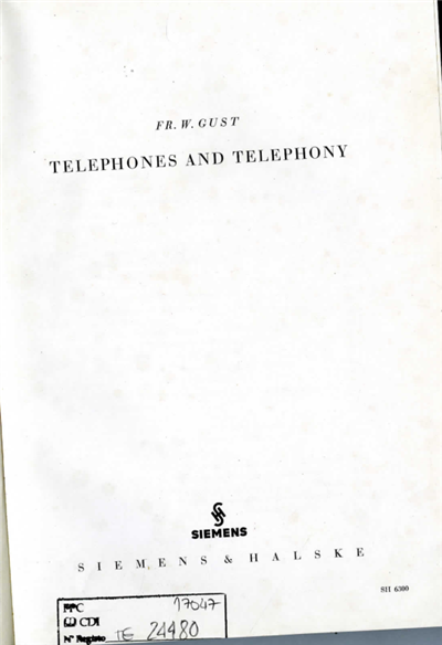 Telephones and telephony