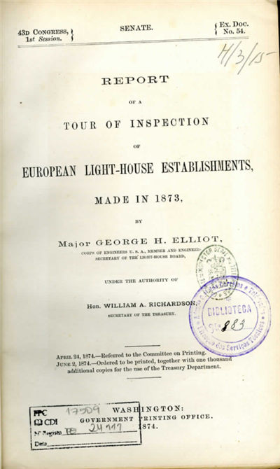 Report of a tour of inspection of european light-house establishments