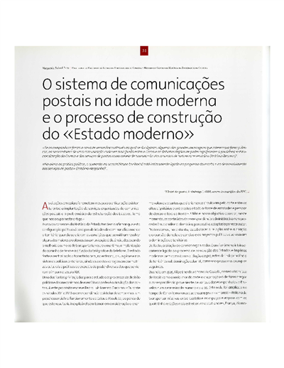 PDF_O sistema de comunicações postais na idade moderna e o processo de construção de «Estado Moderno»