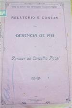 capa_Relatório e contas da gerência de 1915 e parecer do conselho fiscal