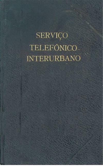 capa do livro" Serviço telefonico interurbano"