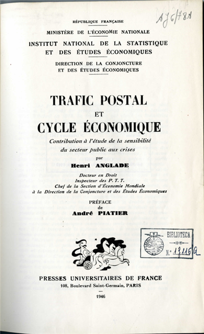 Trafic postal et cycle economique