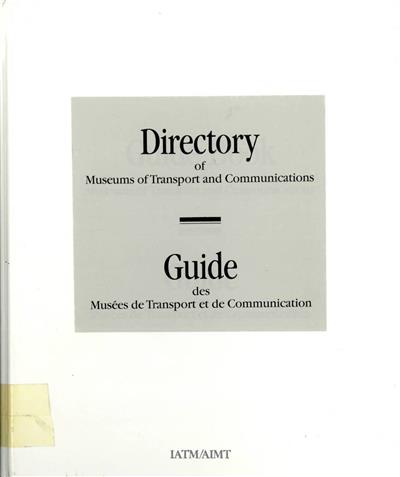 Capa"Directory of museums of transport and communications"