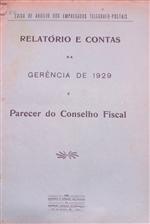 capa_Relatório e contas da gerência de 1929 e parecer do conselho fiscal
