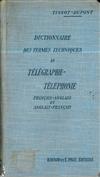 Capa do livro"Dictionnaire des termes techniques de télégraphie-téléphonie"