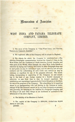 Certificate of Incorporation of the west india and panama telegraph company