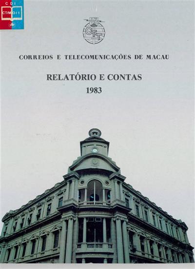 Capa do livro"Correios e Telecomunicações de Macau"; Relatório e Contas 1983