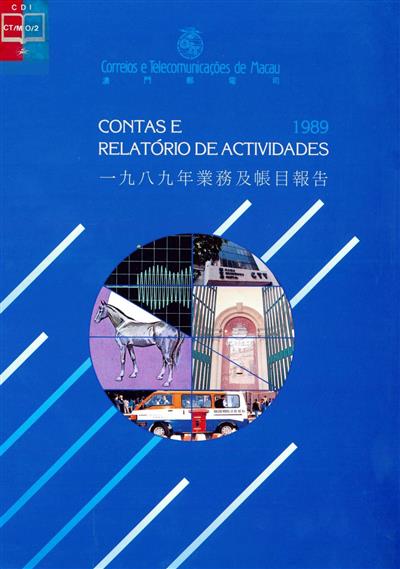 Capa do livro"Contas e relatório de actividades 1989"