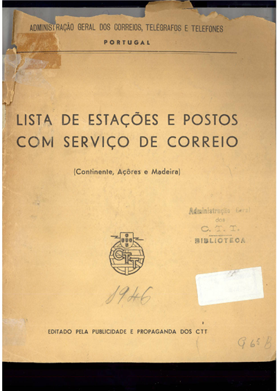 PDF_Lista de Estações e Postos com Serviço de Correio_1946