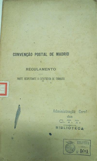 Convenção postal de Madrid e regulamento