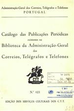 Folha de Rosto "Catálogo das publicações periódicas existentes na Biblioteca da Administração Geral dos Correios, Telégrafos e Telefones"