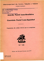 Acordo postal luso-brasileiro e convénio postal luso-espanhol