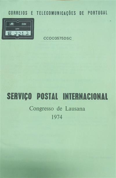capa_Serviço postal internacional