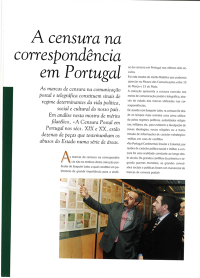 A censura na correspondencia em portugal