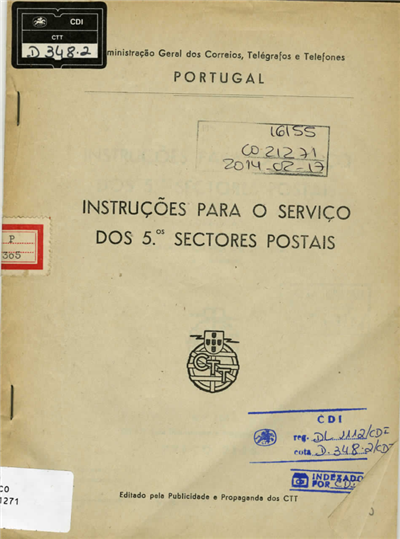 Instruções para o serviço dos 5 sectores postais