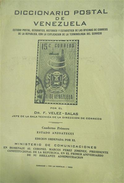 capa_Diccionario postal de Venezuela