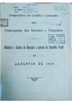 capa_Relatório e contas da direcção e parecer do conselho fiscal da gerência de 1929