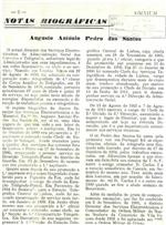 Recorte da "Omnium: revista ilustrada": "Augusto António Pedro dos Santos: notas biográficas" (pag. 2)