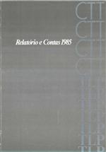 Capa do livro" Relatório e contas 1985" jpg