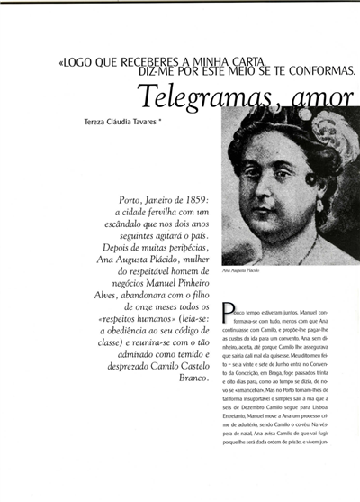 Telegramas, amor e outras inovações