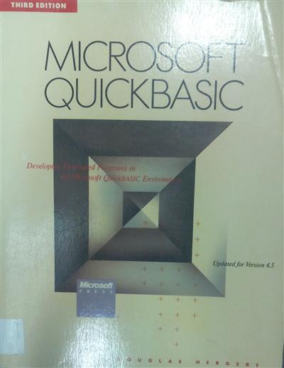 capa_Microsoft quickbasic : developing structured programs in the Microsoft Quickbasic environment