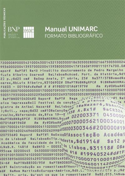 Capa "Manual UNIMARC: formato bibliográfico"