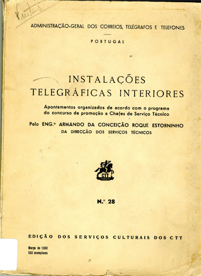 Instalações telegráficas interiores