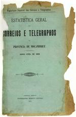 Capa "Estatística geral dos correios e telegraphos da província de Moçambique"