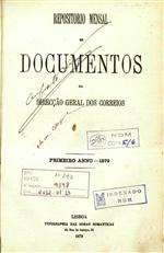 Folha de rosto"Repositorio mensal de documentos da direcção geral dos correios"