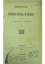 capa_Memoria de la direccion general de correos : desde 1º de enero de 1879 á 31 de Diciembre de 1880